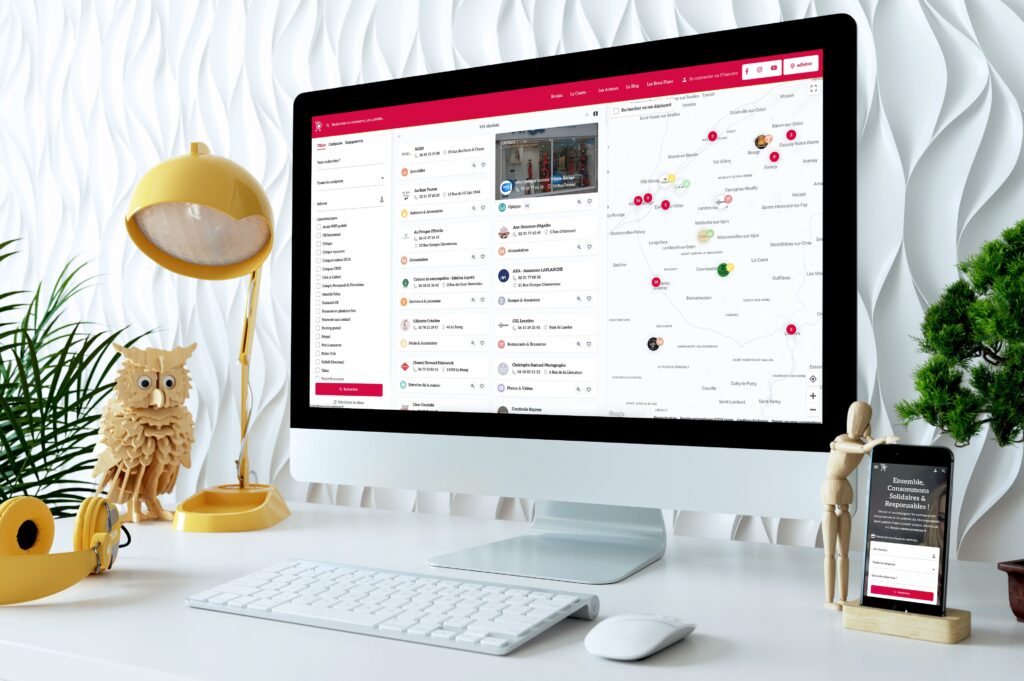 Studio graphique, création d'une plateforme "annuaire" de référencement de professionnels engagés