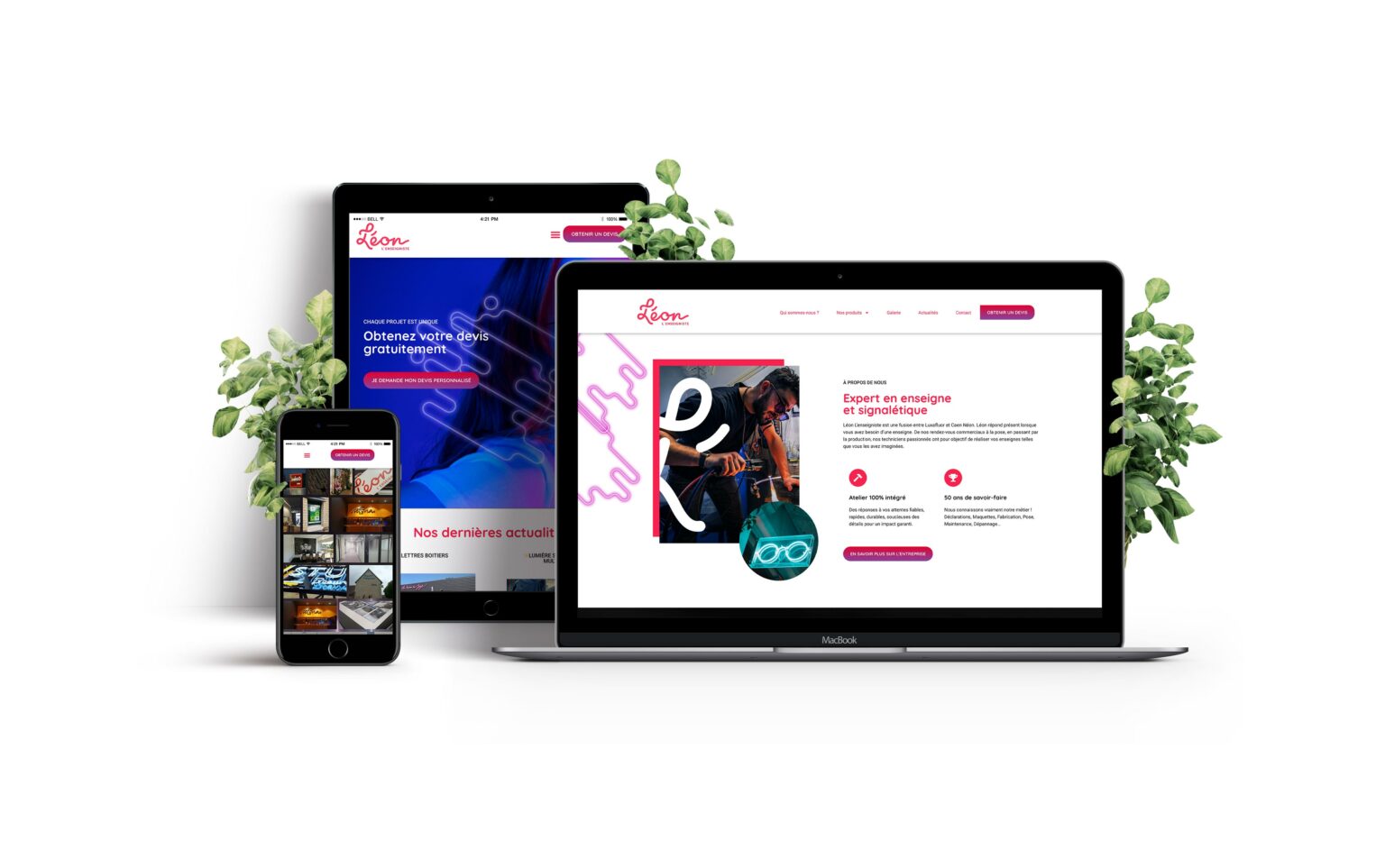 Studio graphique, création de site internet vitrine axé services et communication